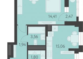 Продается 1-ком. квартира, 43.6 м2, Свердловская область