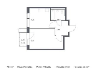 Продаю однокомнатную квартиру, 35.6 м2, Балашиха