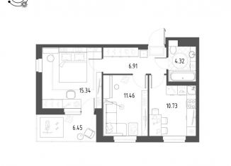 Продажа 2-комнатной квартиры, 50.7 м2, Свердловская область