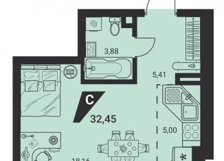 Продается квартира студия, 32.5 м2, Екатеринбург, Монтёрская улица, 8