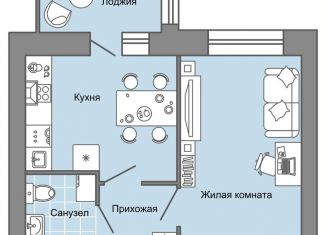 Продаю однокомнатную квартиру, 36 м2, село Первомайский, улица Строителя Николая Шишкина, 11/2, ЖК Знак