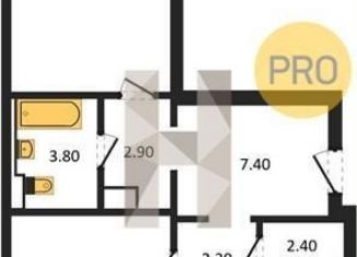 Продажа двухкомнатной квартиры, 68.6 м2, Воронеж, улица Загоровского, 13к2