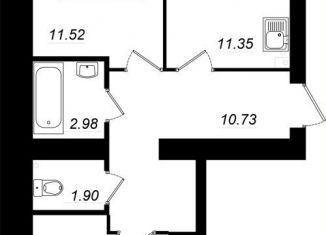 Продаю 2-ком. квартиру, 54.1 м2, Татарстан, жилой комплекс Радужный-2, с8