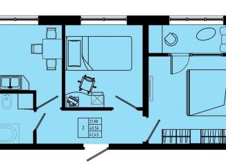 Продается 2-комнатная квартира, 41.4 м2, Ленинградская область