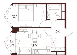 Продам 1-комнатную квартиру, 35.2 м2, Москва, Хорошевский район