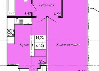 Продаю 1-комнатную квартиру, 44.2 м2, Тамбов, Октябрьский район, улица имени Павла Строганова, 7