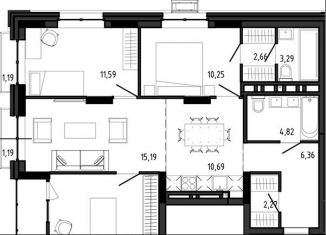 Продам 4-ком. квартиру, 85.8 м2, Новосибирск, Ленинский район