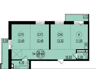 Продажа 3-комнатной квартиры, 81.9 м2, посёлок Молодёжный, Берёзовая улица, 15/2