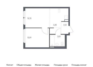 Продается 1-комнатная квартира, 34.6 м2, Москва, жилой комплекс Остафьево, к20