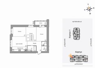 Продам 3-комнатную квартиру, 78 м2, Барнаул, Индустриальный район, Взлётная улица, 2Г