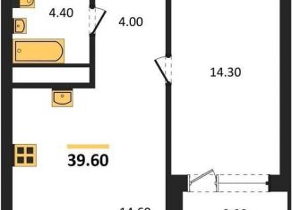 Однокомнатная квартира на продажу, 39.6 м2, Воронеж, Железнодорожный район