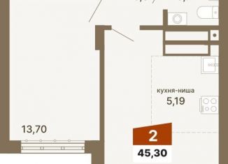 Продам двухкомнатную квартиру, 45.3 м2, Екатеринбург, Верх-Исетский район