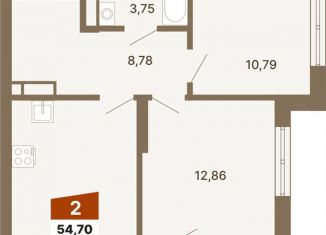 2-комнатная квартира на продажу, 54.7 м2, Свердловская область