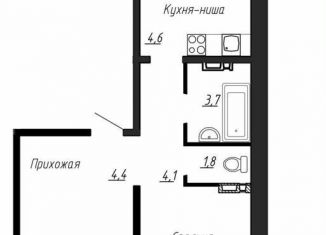 Продаю двухкомнатную квартиру, 61.1 м2, Ленинградская область