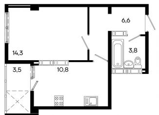 Продажа 1-ком. квартиры, 39 м2, Симферополь, улица Трубаченко, 21