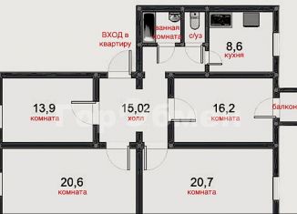 4-комнатная квартира на продажу, 100 м2, Москва, 1-я Хуторская улица, Савёловский район