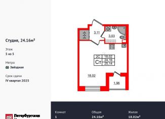 Продаю квартиру студию, 24.2 м2, Санкт-Петербург