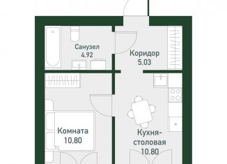 Продам 1-комнатную квартиру, 33.2 м2, Екатеринбург