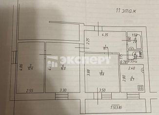 Продам трехкомнатную квартиру, 67.2 м2, Казань, Кировский район, улица Фрунзе, 13