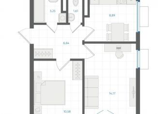 Продается 2-комнатная квартира, 45.6 м2, Екатеринбург, Ленинский район