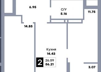 Продаю 2-ком. квартиру, 40.6 м2, Самара, улица Стара-Загора, 332, Кировский район