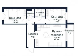 Продажа 2-ком. квартиры, 62.2 м2, Челябинская область