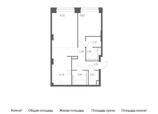 Продам 1-ком. квартиру, 61 м2, Москва, жилой комплекс Нова, к1