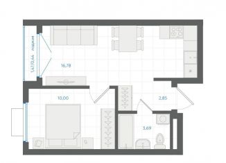 Продается однокомнатная квартира, 33.8 м2, Екатеринбург, Ленинский район