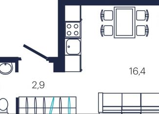 Продаю квартиру студию, 24 м2, Тюмень, Центральный округ, улица Мелиораторов, 6А