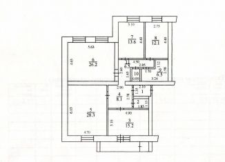 Продается четырехкомнатная квартира, 122.8 м2, Кемерово, улица Сибиряков-Гвардейцев, 22А, Заводский район