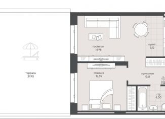 Продается 1-комнатная квартира, 80.3 м2, Новосибирская область, Кедровая улица, с45к1