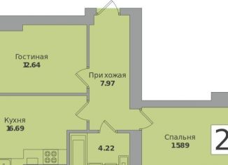 Продаю 2-комнатную квартиру, 59.8 м2, Калининград