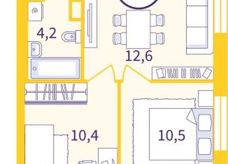 Продаю 2-ком. квартиру, 48.2 м2, Свердловская область