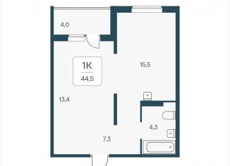 Продам 1-ком. квартиру, 44.5 м2, посёлок Озёрный, Кедровая улица, 80/3