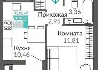 Продается однокомнатная квартира, 30.2 м2, Симферополь, Киевский район