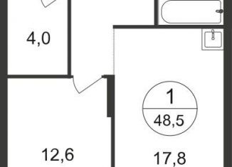 Продается 1-ком. квартира, 48.5 м2, Москва, 7-я фаза, к2