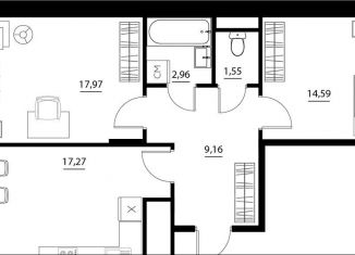 Продаю 5-ком. квартиру, 65 м2, село Репное