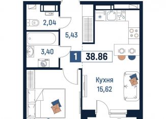 Продаю 1-ком. квартиру, 38.9 м2, Мурино