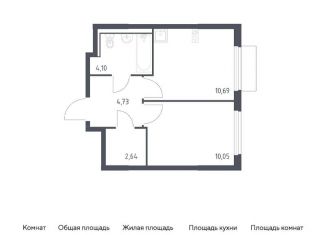 Однокомнатная квартира на продажу, 32.2 м2, Московская область, микрорайон Пригород Лесное, к18