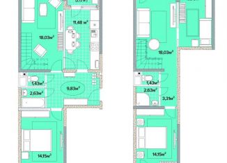 Продаю 5-комнатную квартиру, 123.4 м2, Краснодарский край, Тепличная улица, 4к3