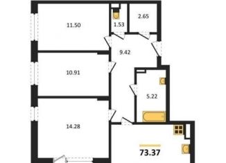 Продаю 3-комнатную квартиру, 73.4 м2, Москва, ЗАО, Ленинский проспект, 108А