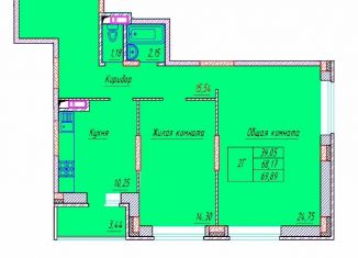 Продам двухкомнатную квартиру, 70.8 м2, Чувашия, Речной бульвар, поз5