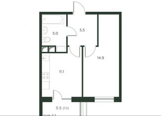 Продается однокомнатная квартира, 37.6 м2, деревня Лобаново