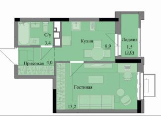 1-комнатная квартира на продажу, 33 м2, Удмуртия