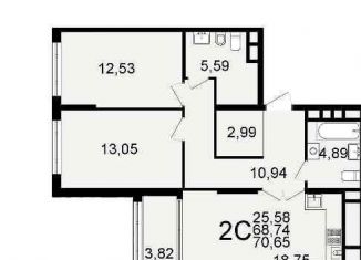 Продаю однокомнатную квартиру, 36.3 м2, Рязань