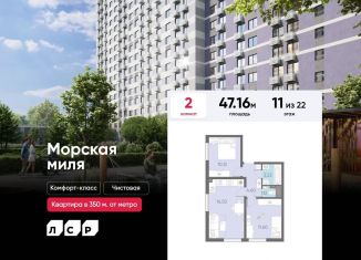 Продажа 2-ком. квартиры, 47.2 м2, Санкт-Петербург, Красносельский район