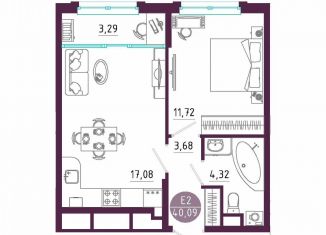 Продаю 1-ком. квартиру, 40.1 м2, Тула, Пряничная улица, 7