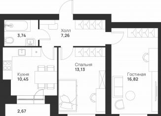 Продаю 2-комнатную квартиру, 54.1 м2, Тула, улица Героя России Зиничева, 8
