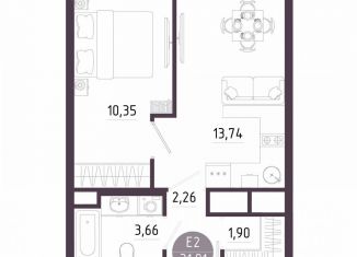 Продается однокомнатная квартира, 31.9 м2, Тула, Пряничная улица, 8
