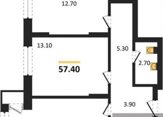 Продается двухкомнатная квартира, 57.4 м2, Новосибирск